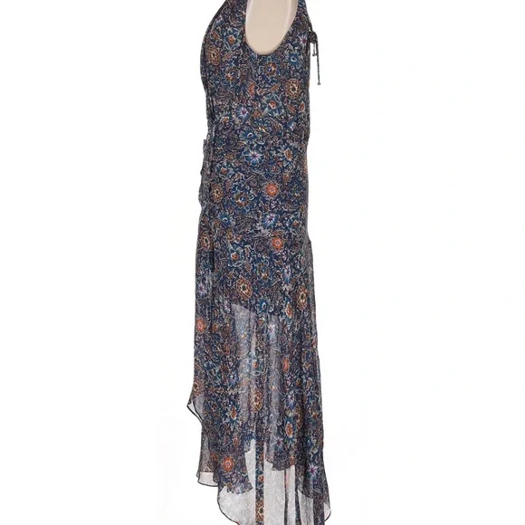 Veronica Beard Navy Floral High Low Dress - Picture 4 of 7